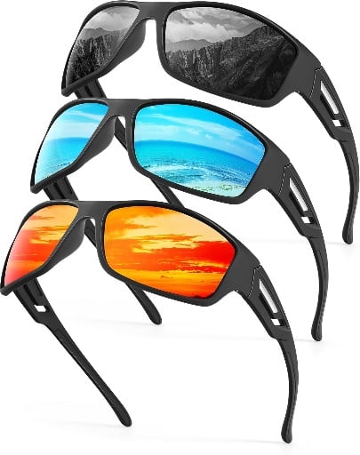Polarized Sports Sunglasses - 3 Pack  Deal