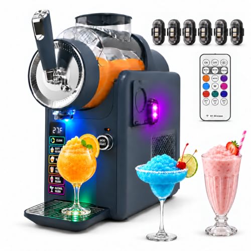 Slushie & Soft Serve Ice Cream Machine with LED Party Lights