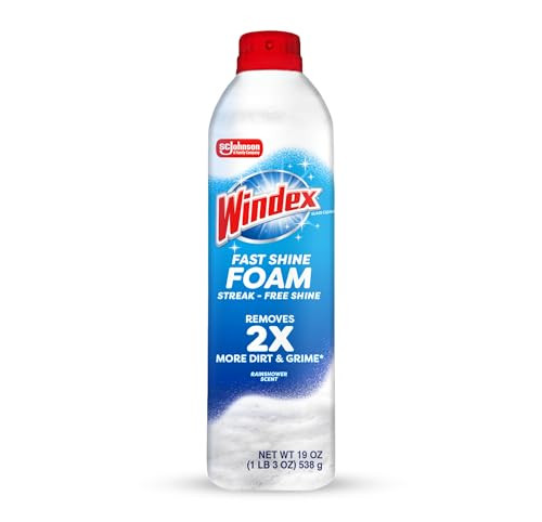 Windex Fast Shine Foam Glass Cleaner 19 oz