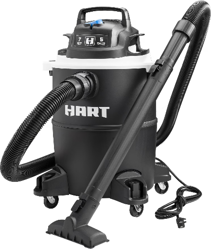 HART VOC708PF 7 Gallon 5 Peak HP Poly Wet/Dry Vacuum with Blower Function