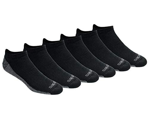 Dickies Men’s Dri-Tech Moisture Control No Show/Low Cut Socks, Black, 6 Pairs Deal