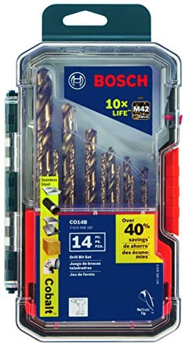 BOSCH CO14B 14-Piece Cobalt M42 Metal Drill Bits Deal