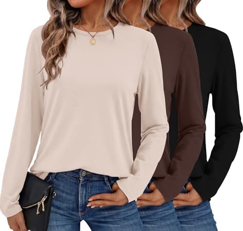 Ekouaer Womens Long Sleeve Shirts 3 Pack 