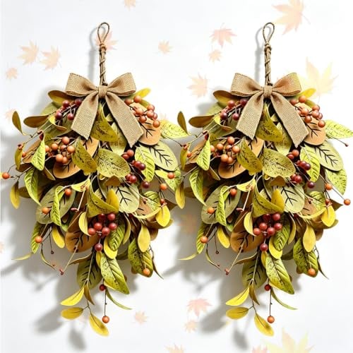2 PCS 24” Fall Teardrop Swag Deal