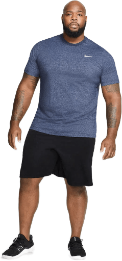 Nike Men's Dri-FIT Fitness T-Shirt Obsidian Heather