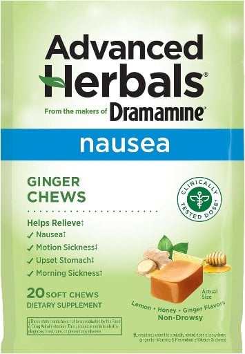 Advanced Herbals Ginger Chews Lemon-Honey 20 Count Deal