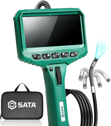 SATA Two-Way Articulating Borescope with Light