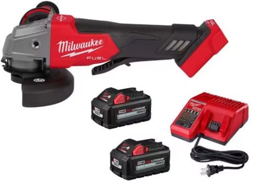 Milwaukee M18 FUEL 18V 6.0 Ah Cordless 4-1/2 in./5 in. Grinder with Two Batteries and Charger