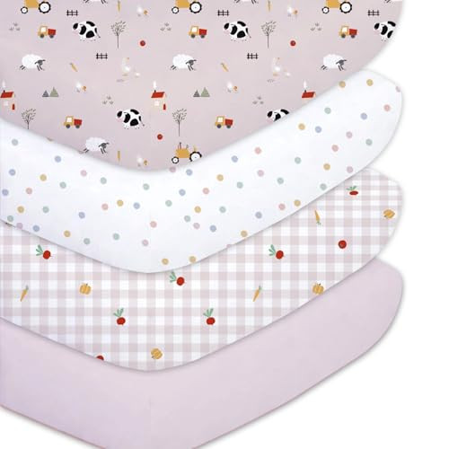 Little Grape Land Crib Sheets 4 Pack