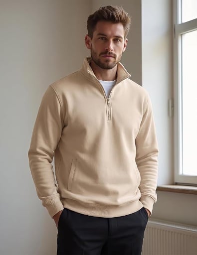 COOFANDY Mens Quarter Zip Pullover with Pocket Deal