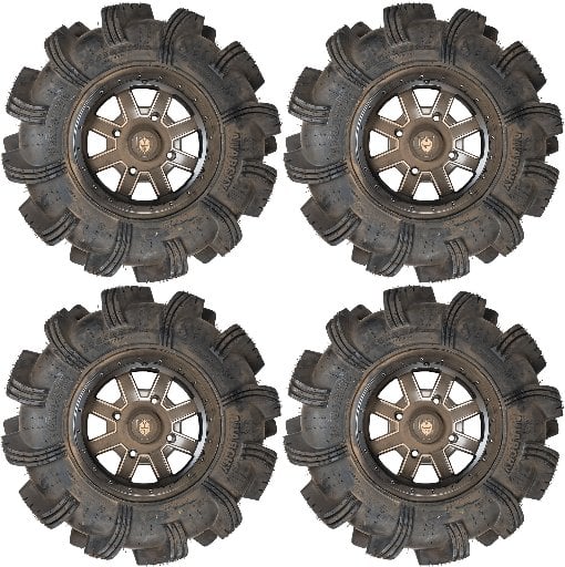 Pro Armor Matte Black Reblr & Anarchy 4-Wheel Tire Set Deal
