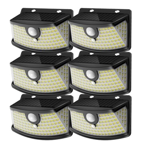 Aootek 120-LEDs Solar Motion Sensor IP65 Lights 6-Pack Deal