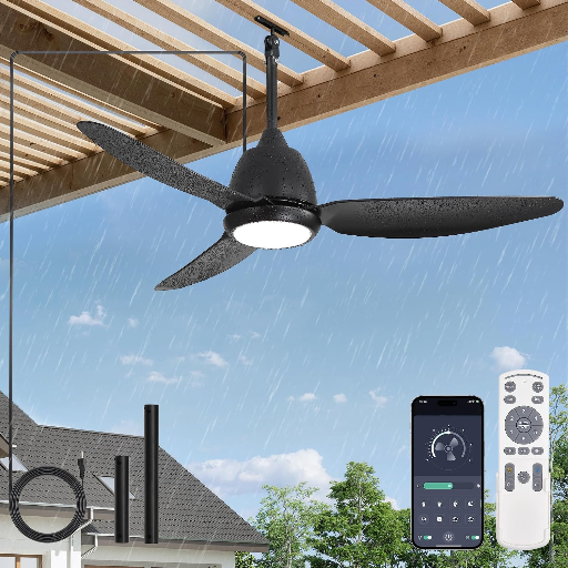 Fanbulous 42" Outdoor Ceiling Fan with Light IP65 Waterproof Plug-in Gazebo Fan Deal