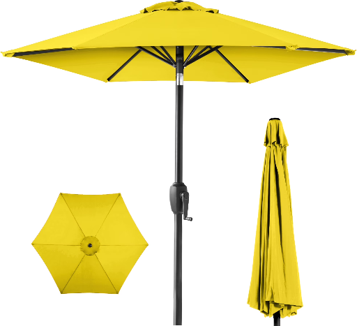 Best Choice Products 7.5ft Heavy-Duty Outdoor Market Patio Umbrella Yellow Deal