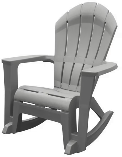 Adams Big Easy Westport Adirondack Rocking Chair Grey