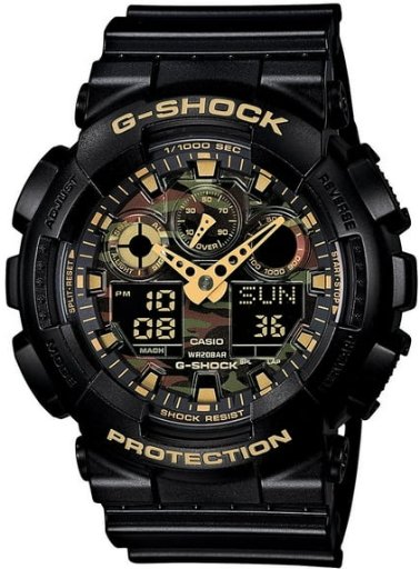 Casio G-Shock XL GA-100CF-1A9 Analog-Digital Watch Black/Green