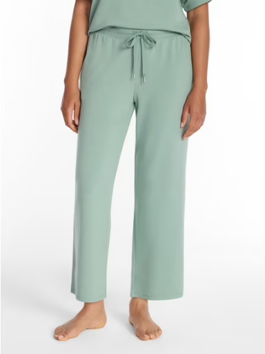 Joyspun Women's French Terry Knit Sleep Capri Pants, 25" Inseam