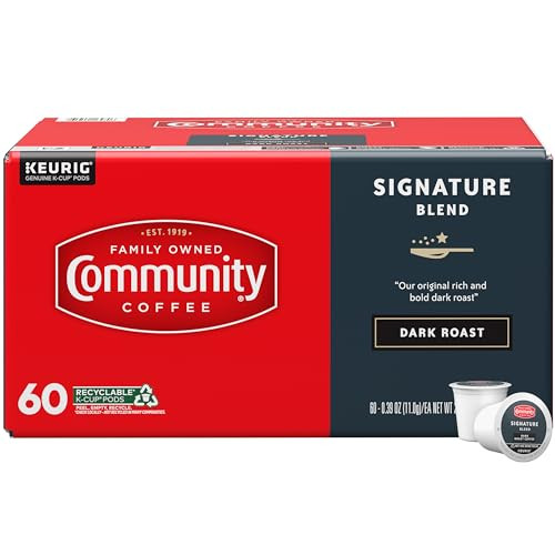 Community Coffee Signature Blend 60 Count Dark Roast Coffee Pods