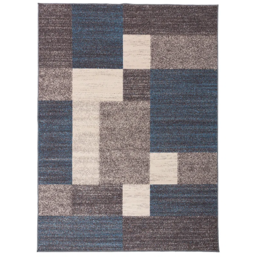 Wrought Studio Allyne Geometric Tufted Non-Slip Rubberback Rectangle Area Rug 5'3" x 7'3"
