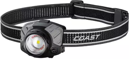 Coast FL86 840 Lumens Alkaline Dual Power LED Battery Powered Headlamp