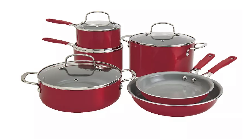 10-Piece The Big One Silicone Ceramic Cookware Set