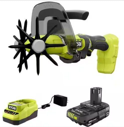 RYOBI ONE+ 18V Cordless Compact Battery Cultivator with 2.0 Ah Battery and Charger Deal
