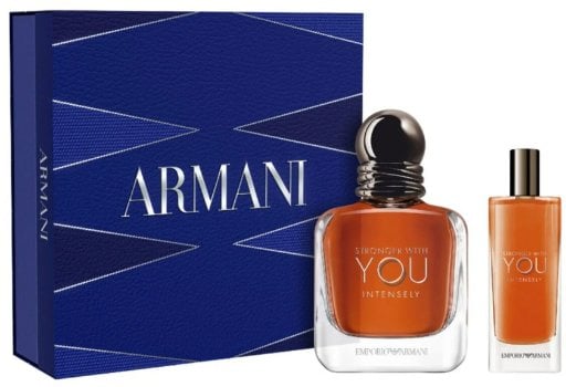 Armani Beauty Men's Stronger With You Intensely EDP Set (Full & Travel Sized) Deal