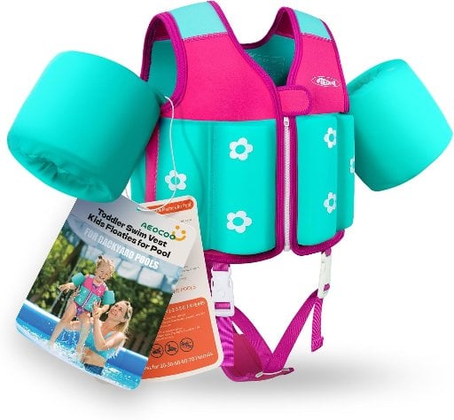 Kids Pool Floaties Swim Vest for 20-70 lbs