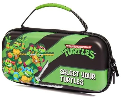 Numskull Teenage Mutant Ninja Turtles Hard Shell Travel Case for Nintendo Switch and OLED Model Console – Fits 10 Games