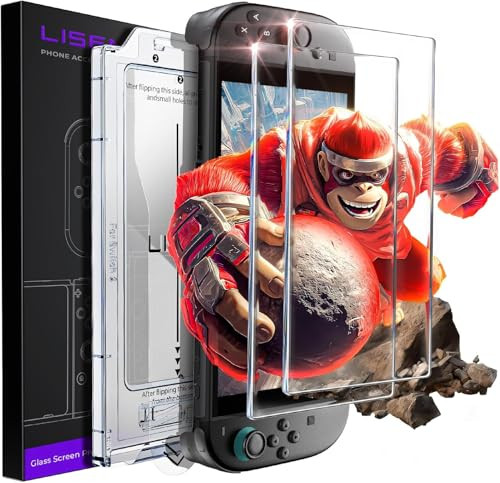 LISEN 2-Pack Tempered Glass Nintendo Switch 2 Screen Protectors