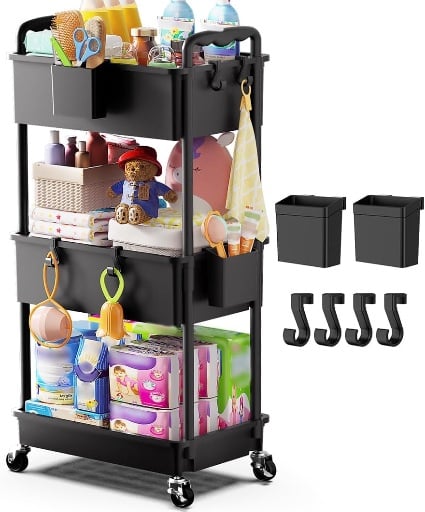 Goovilla 3 Tier Diaper Cart with Lockable Wheels Deal