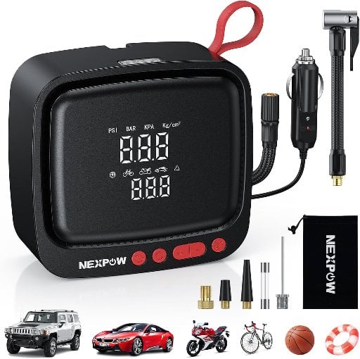 NEXPOW 150PSI 12V Corded Tire Inflator Deal