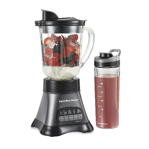 Hamilton Beach Wave Crusher Smoothie Blender with Blend-in Travel Jar