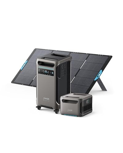 Anker SOLIX F3800 Portable Power Station & BP3800 Expansion Battery w/ 400W Solar Panel