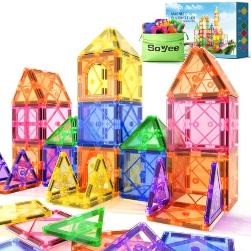 Soyee Magnetic Tiles Building Blocks 32-Piece