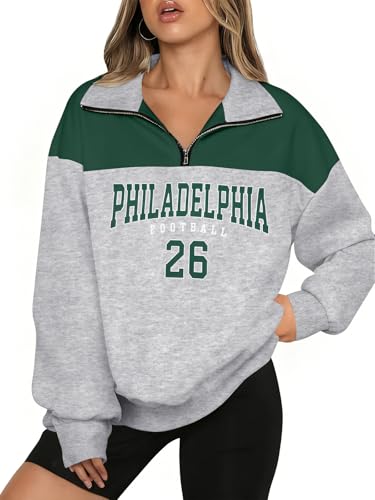 Football Sweatshirts for Women with Quarter Zip Deal