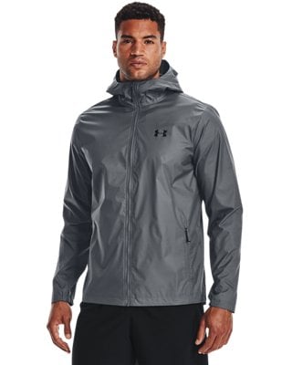 Under Armour Men's UA Storm Forefront Rain Jacket (Pitch Gray / Mod Gray)