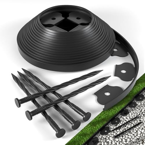 40Ft Landscape Black Edging Border Kit w/ 40 Spikes Deal