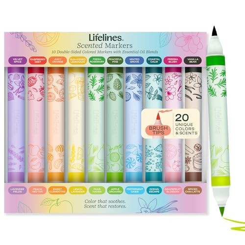 Lifelines Scented Colored Markers 10 Double-Sided