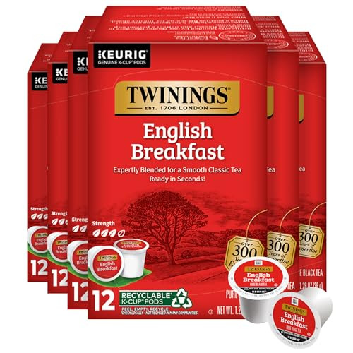 Twinings English Breakfast Black Tea K-Cup Pods 6-Pack 12-Count