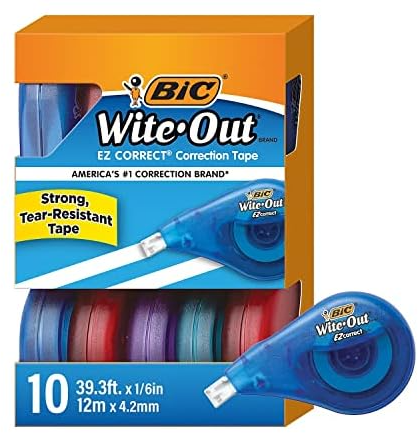 BIC White Out Correction Tape 10-Pack