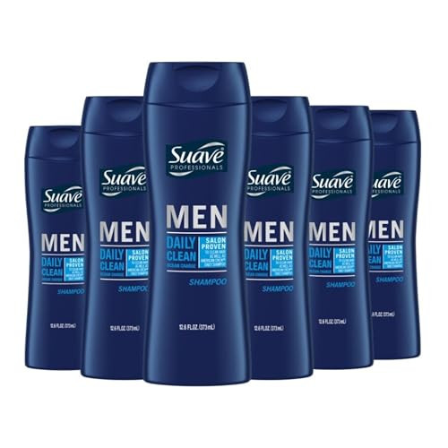 Suave Men Daily Clean 2 in 1 Shampoo & Conditioner 6-Pack