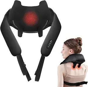 Cordless Shiatsu Neck Massager for Pain Relief Black Deal