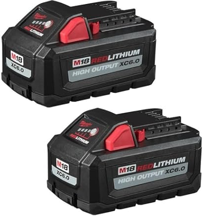Milwaukee M18 REDLITHIUM HIGH Output XC 6.0Ah Battery Pack (2pk)