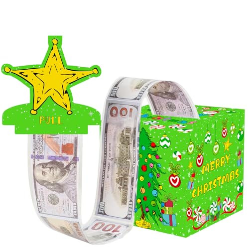 Christmas Money Box with Transparent Money Bag