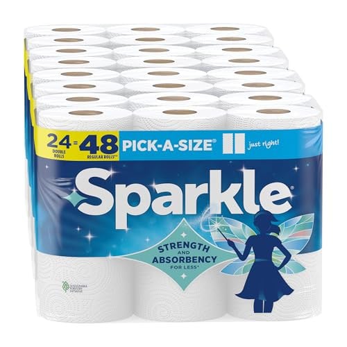Sparkle Pick-A-Size Paper Towels, 24 Double Rolls (2,640 Sheets Total) Deal
