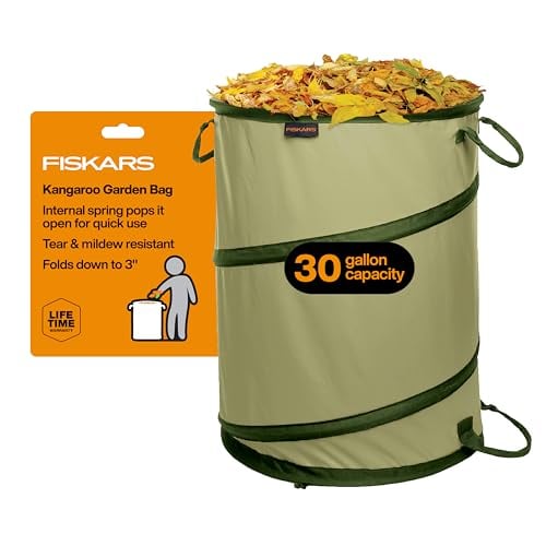 Fiskars 30-Gallon Kangaroo Collapsible Pop Up Garden Bag