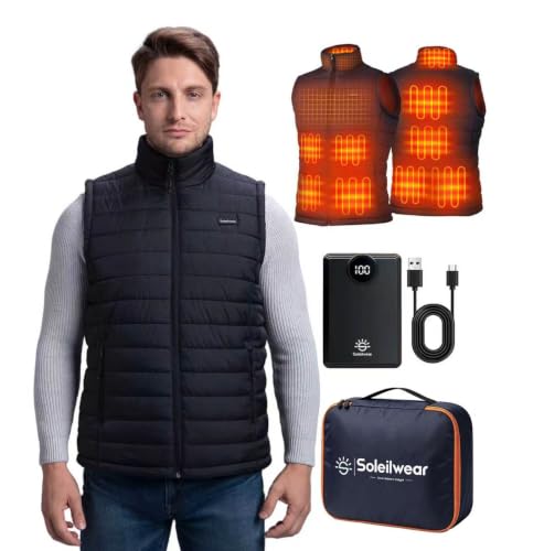 Soleilwear Men's Heated Vest with Battery