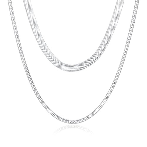 VNOX Sterling Silver Plated Chain 2-Pack