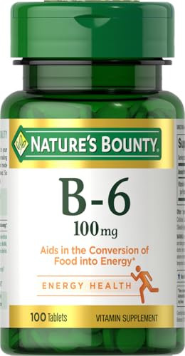Nature's Bounty Vitamin B6 100mg Tablets 100 Count